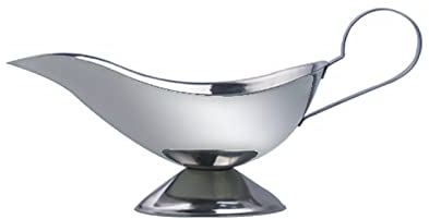 Saucer Stainless Steel Gravy Boat Steak Sauce Boat Kitchen Seasoning Cup Western-style Jam Jar Large, Medium and Small Styles Can Be Used Hot and Cold Dish(B)