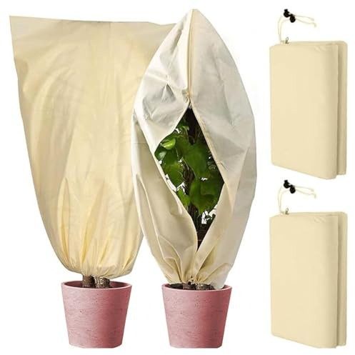 thirei Winter Plant Frost Protection Covers, 2Pcs Plant Covers,120x180cm,Plant Fleece Frost Protection, Garden Fleece Frost Protection, Cold and Frost Protection, for Protection of Plants