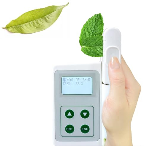 Medidor portátil de clorofila de hojas, probador de salud vegetal recargable para evaluación de horticultura y silvicultura