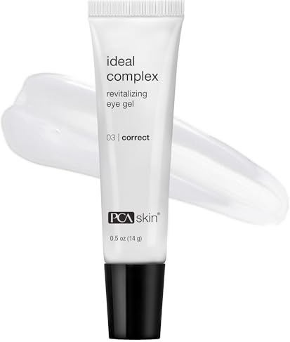 PCA SKIN Eye Serum, Ideal Complex Revitalizing Eye Gel, Upper and Under Eye Serum for Wrinkles, Puffy Eyes, Dark Circles, Fine Lines, Discoloration, and Sagging Eyelids, Light and Silky, 0.5 oz Tube