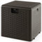 GIANTEX Auflagenbox wasserdicht 106 Liter, Gartenbox Kissenbox Kissentruhe abschließbar, Aufbewahrungsbox Aufbewahrungsbehälter klein mit Deckel, Terrassenbox Rattanoptik 52 x 51 x 51 cm