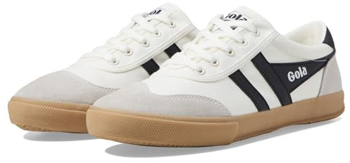 Gola Badminton vardagliga träningsskor för män, Off White Svart, 41 EU