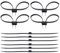 DEANKEJI 10 Stück Kabelbinder Lang, Doppelverrieagelung Einweghandschellen, 700mm × 12mm Nylon Nabelbinder Set, Zerreißfestigkeit Schwarz Kabelbinder für Werkstätten, Kabelmanagement,Gartenarbeit