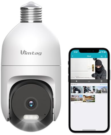 Vimtag 4MP Überwachungskamera Aussen WLAN, Farbnachtsicht, KI-Erkennung, IP65 Wasserdicht PTZ Kamera, flexiblem Cloud-/lokalem Speicher, Außenkamera für den Heim
