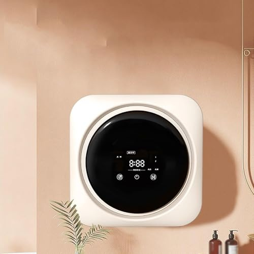 Minilavadora y secado, secadora de ropa totalmente automática, 3.5 L, 170 W, barril interior de acero inoxidable, bajo ruido, ideal para apartamento, hogar, dormitorio (pared)