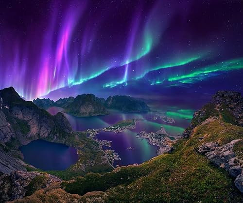 Playjig’s Northern Lights Puzzle: 1000 Pcs Featuring the Aurora Over Norway’s Lofoten Islands