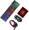 Artibetter 1set Tastiera Retroilluminata Mouse Cuffie e Tappetino Antiscivolo Per Gaming Tasti Colori Led Design Ergonomico Per Ufficio e Gioco