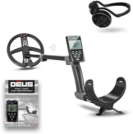 XP Metal Detectors Deus - with WSAUDIO headphones - Weatherproof and Fully Wireless, Ideal for Treasure and relic Hunting - 9 X35 Coil, Remote Control & S-Telescopic Stem (DEUS-22X35RCEG + WSAUDIO)
