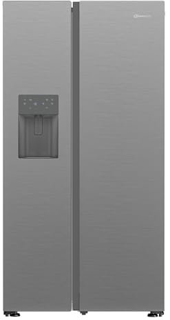 Bauknecht SBS IW E90 Pearl Side by Side Kühl-Gefrierkombination/ 25 Jahre nachgewiesene Zuverlassigkeit und Lebensdauer-Inverter Kompressor/Wasser- und Eiswürfelspender/Dual Cool Total NoFrost