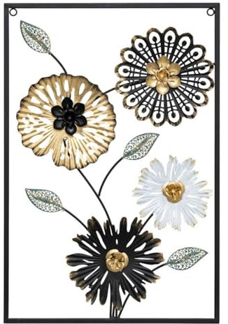 Atmosphera - Déco Murale Florine 40x60cm - Noir