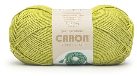 Caron Simply Me Olive Quartz Yarn - 2 Pack of 200g / 7oz - 62% Acrylic 20% Nylon 18% Wool - #5 Bulky - 246Yards - Knitting/Crochet