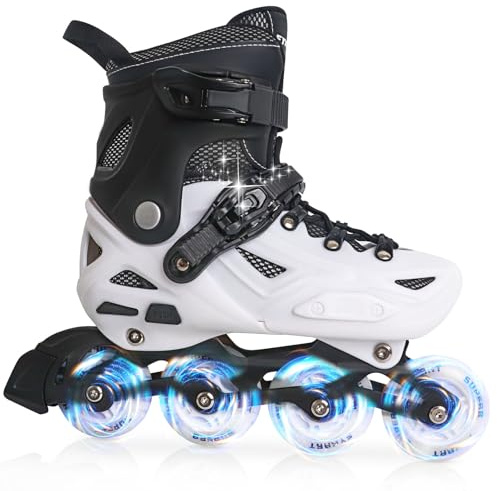 Patines en Línea para Niños/Jóvenes y Adultos, 4 tamaños Ajustables| Patines 4 Ruedas Niña para Niños para Uso en Interiores y Exteriores