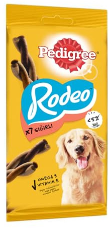 Pedigree Rodeo Hundgodis med Vitaminer, Mineraler & Oxkött, 12x 7pcs/123g