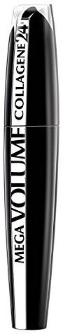 L'Oréal Paris Mega Volume Collagen Mascara, lang anhaltend, Volumengebend mit Maxi Applikator aus Borsten, Schwarz