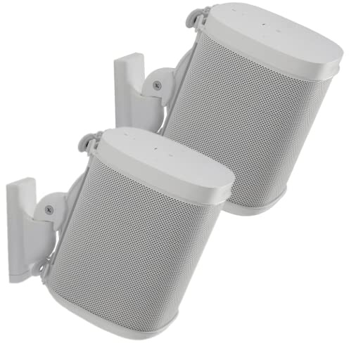 Sanus Wandhalterung (verstellbar, für Sonos Play: 1 und Play: 3 Lautsprecher – Weiß (2 Stück)