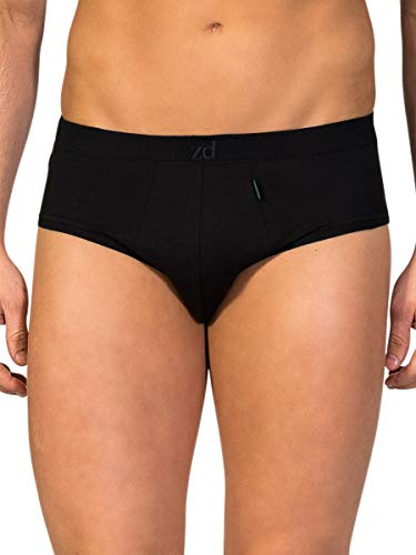 ZD ZERO DEFECTS | Slip Mini Algodón Egipcio Premium | Confort Superior y Sin Costuras | Talla: L - Color: Negro