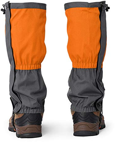 Alomejor 1 par de Botas de Nieve Leggings Polainas Impermeables de Invierno Cubierta de Zapatos Deportivos al Aire para Escalada Senderismo Montar a Caballo(Orange)