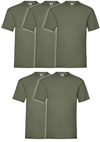 Fruit of the Loom Valueweight Men’s T-Shirt, Pack of 5, olive, XXL