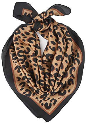 YOUR SMILE Silk Like Leopard Scarf Square Satin Hair Scarf Fashion Neck Scarfs for Women 27'' x 27'',Leopard Print