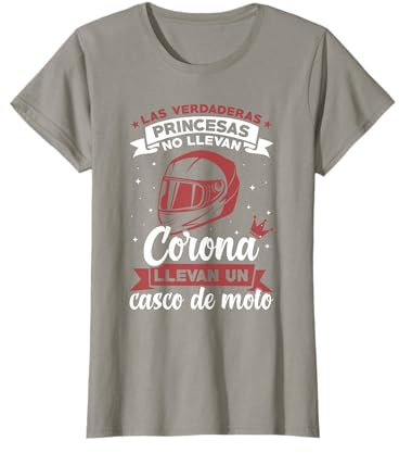 Motero Regalo Motociclista Biker Girl Mujer Casco De Moto Camiseta