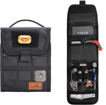 VIPERADE VE12 Folding EDC Organizer Pouch, Molle Tool Bag, Trifold Tool Pouch, Utility EDC Pocket Organizer for Outdoor and Daily Used