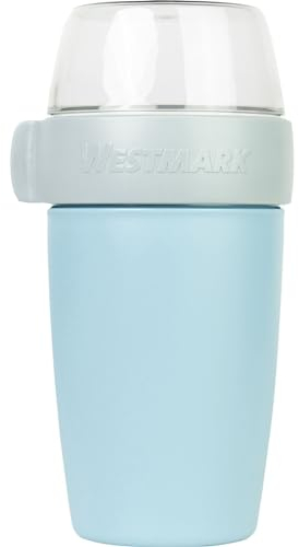 Westmark Pot à Céréales – Gobelet Pratique à Emporter, Idéal pour les Cornflakes, La Soupe, le Porridge ou le Yaourt, Va au Micro-Ondes et au Congélateur – 700 ml, sans BPA, Blanc