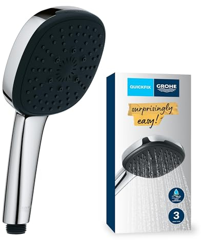 Grohe Vitalio Comfort 110 Teleducha, ahorro de agua, 3 tipos de chorro, sistema antical, patrón de chorro óptimo, cromo 26092001