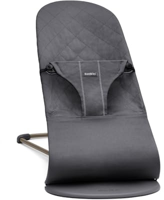 BabyBjörn Bouncer Bliss, Woven, Classic Quilt, Anthracite