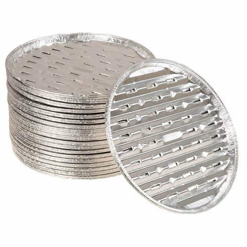 SIDCO Grillschale rund 40 x Alu Schale Grillpfanne Tropfschale Gemüseschale Grillaufsatz