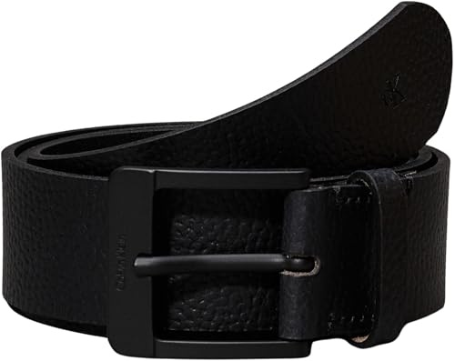 Calvin Klein Uomo Cintura Nos Classic 4,0 cm Cintura in Pelle, Nero (Black/Black), 135 cm