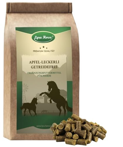 Lyra Horse® 5 kg friandises Pomme pour Chevaux, blé, Avoine & Pommes