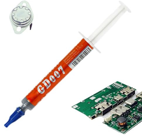 Compound Per Dissipatori Termici - Pasta Termica,Siringa con Tubo in Silicone Conduttivo per CPU, PC, Stampanti, Componenti Elettronici e Dissipazione del Calore