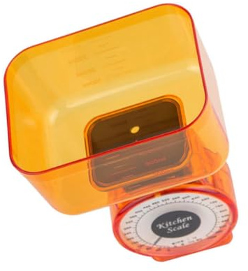 Gatuida Báscula De Alimentos Mecánica Plataforma De Plástico Para Cocina Doméstica Control De Porciones y Medición Precisa Para Dietas y Horneado Capacidad
