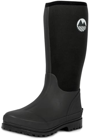 Lakeland Active Women's Rydal Neoprene Insulated Rubber Wellington Mucker & Yard Boots - Black - 5 UK