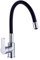 ATCO® Niederdruck Spültischarmatur FLAMINGO flexibler Auslauf Küchenarmatur Einhandmischer Wasserhahn Armatur Küche Spüle Spültisch Chrom-schwarz