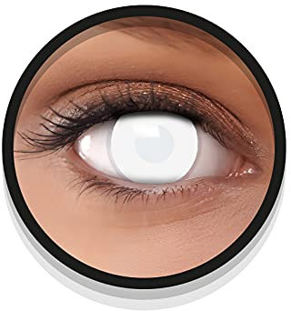 FXEYEZ Lentes de contacto de Halloween de color, lentilla de motivo, 1 par, un solo uso sin receta, disfrazarse como un DEAD ZOMBIE
