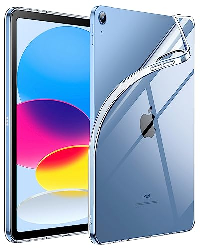 JETech Case for iPad (A16) 11th/10th Generation (2025/2022), Soft TPU Transparent Slim Shockproof Tablet Cover (Clear)