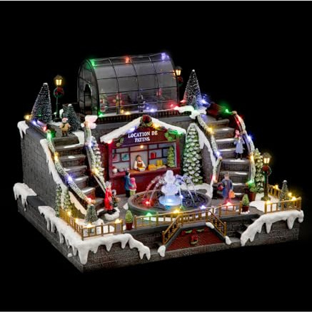 Fééric Lights and Christmas - Pueblo de Noel Fuente y Pista de Hielo