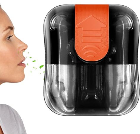 Holdes Aromatherapie-Nasenstift - 2 Stück Nasenklammer-Design, tragbarer Aromatherapie-Stick - Anregender Duft und Energiedampf-Naseninhalator gegen Übelkeit, Reisen, Übelkeit im Auto, Kopfschmerzen