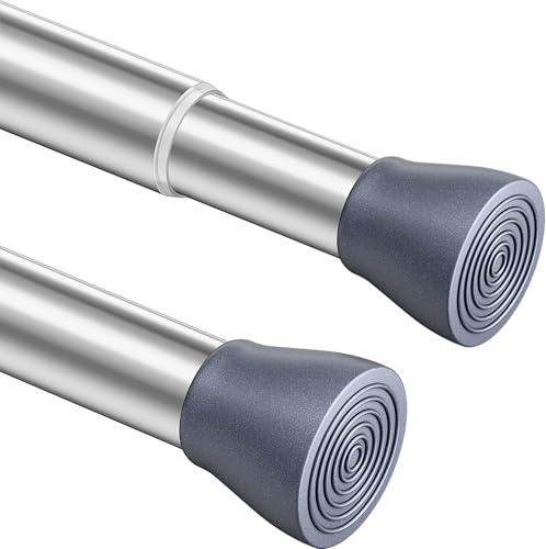 1 asta per tenda da doccia senza bisogno di effettuare fori, in acciaio inox, regolabile, asta telescopica per armadio, bagno, balcone, tenda da doccia (85-160 cm, argento chiaro)