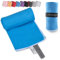 Wowtowelz kompaktes Mikrofaser Handtuch, Reisehandtuch, Sport- Fitnesshandtuch, Strand- Badetuch, leicht u. schnelltrocknend, (Blau, 145 x 70 cm)