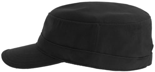 Hatstar Unisex Cap im Military-Stil | aus robustem Baumwoll-Twill | Klettverschluss verstellbar | Damen Herren, Kinder (schwarz)