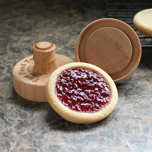 Fun Food Tools, Wood Cookie Stamp, 2.5 Inch (Jelly CS-144)