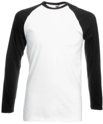 Fruit of The Loom Long Sleeve Baseball Tee T-Shirt Homme (Lot de 1)