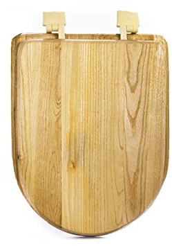 Icegrey Holz WC-Sitz Toilettensitz WC-Brille aus Holz Mit ABS Scharnier U-Form