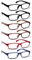 COJWIS Lesebrille 6 Pack herren und Damen Qualität Feder Scharnier Blaulichtfilter Leser Brille(6 Farbe Mischen-1, 3.00)