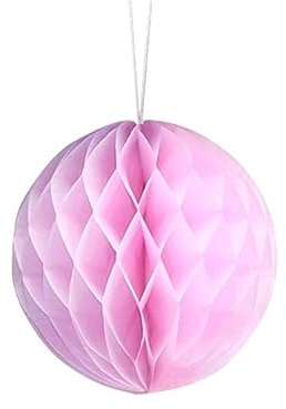Lanterna a sfera a nido d'ape in carta, matrimonio, compleanno, decorazione, doccia, palla a nido d'ape, decorazione a sfera floreale-rosa, 6 pollici
