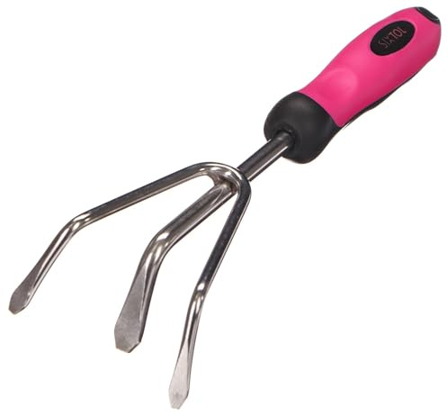 Cultivateur Manuel Garden Pink One en Acier Inoxydable 28 cm