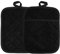 2 PCS Presine Con Tasca Set di Presine Nere In Cotone Resistente Al, Dimensioni 23 * 18 cm, Sottobicchieri In Spugna, Guanti Quadrati Da Forno Per Cucina E Cottura, Design Elegante E Funzionale
