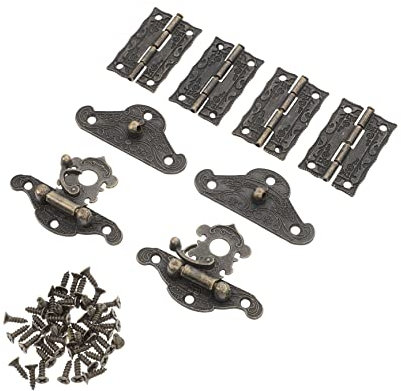 SHINEOFI Charnières à Boucle Pour Boîtier Charnières à Loquet Pour Boîte Ancienne Accessoire Pour Boîte Bois